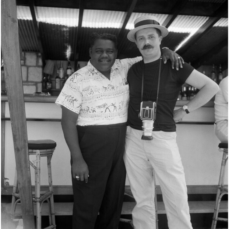 Fats Domino et Jean-Pierre Leloir à Antibes, 1962